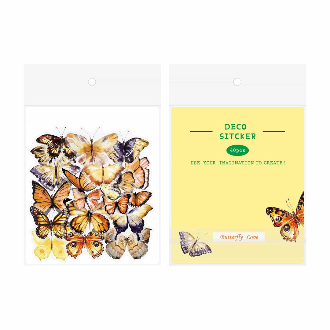 #50 - Transparent colorful butterflies