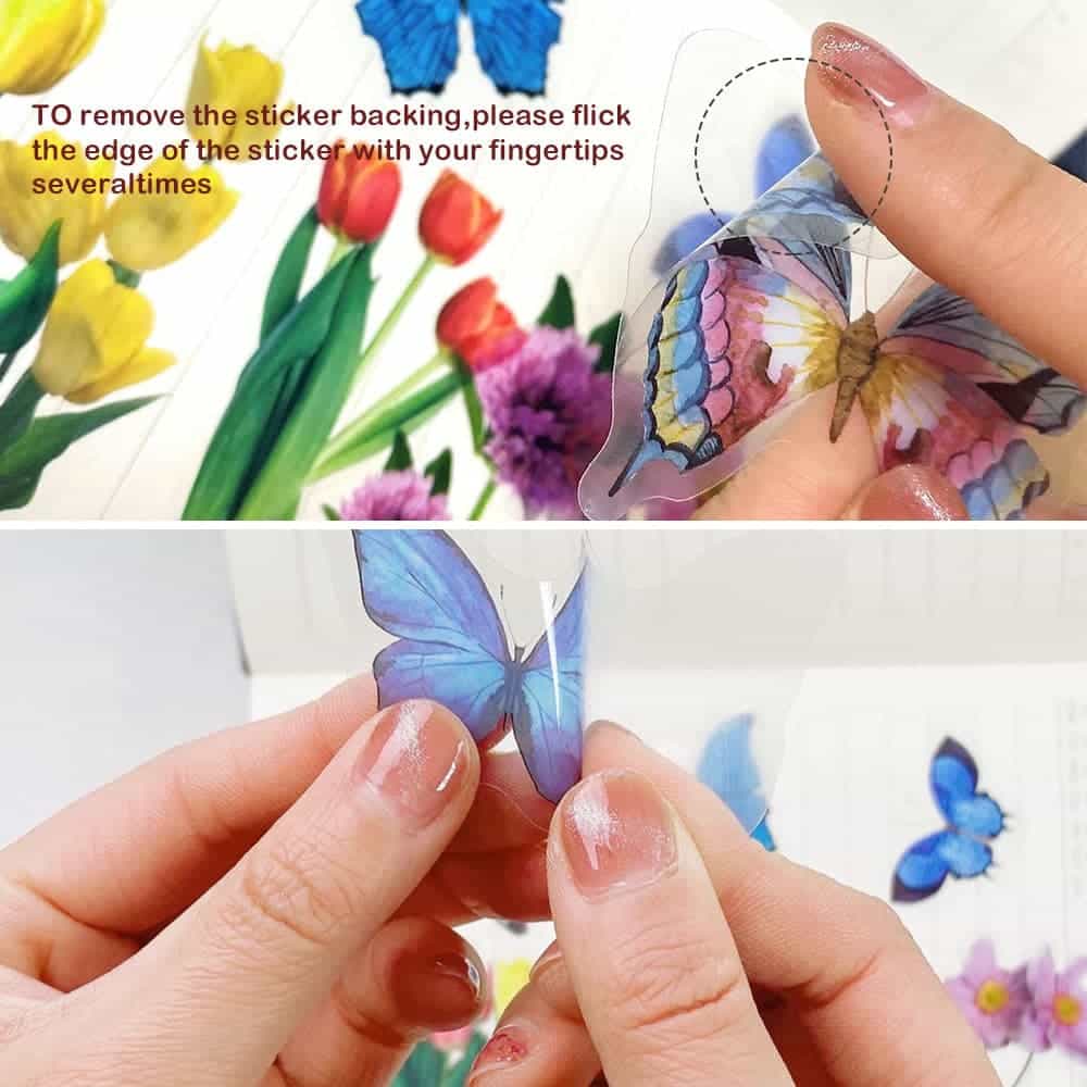 #50 - Transparent colorful butterflies