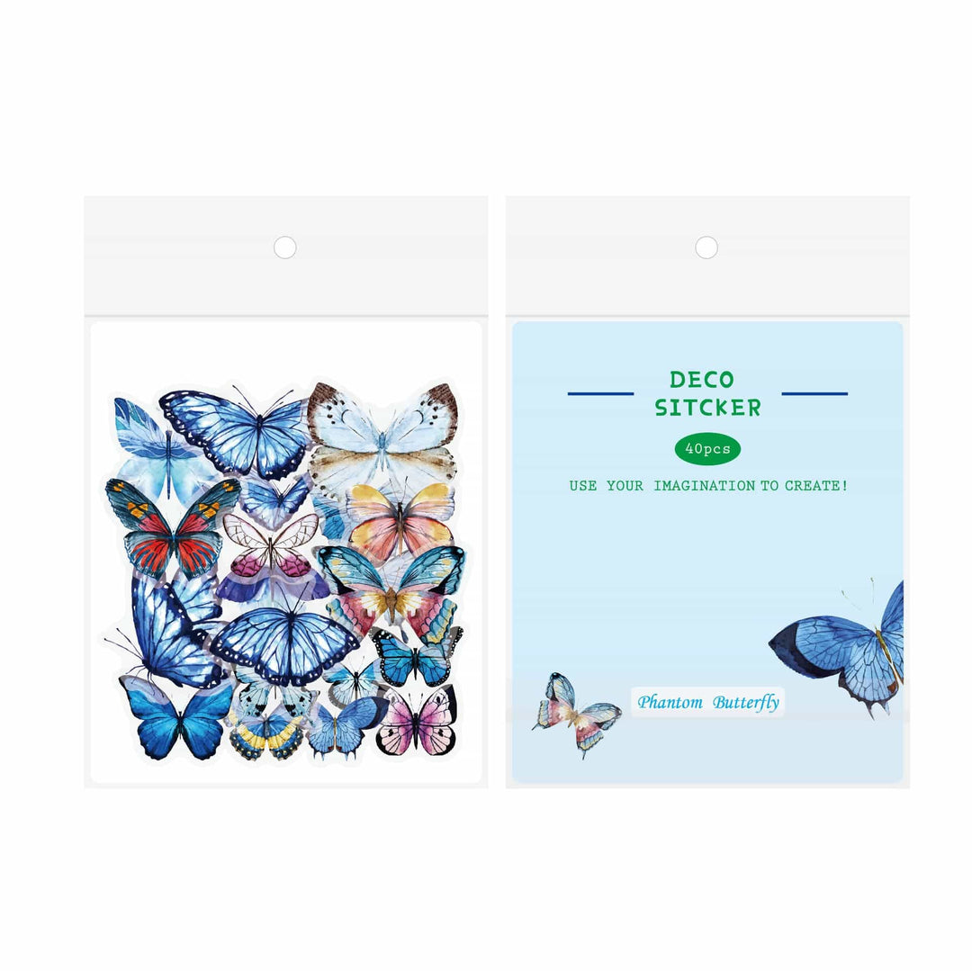 #50 - Transparent colorful butterflies